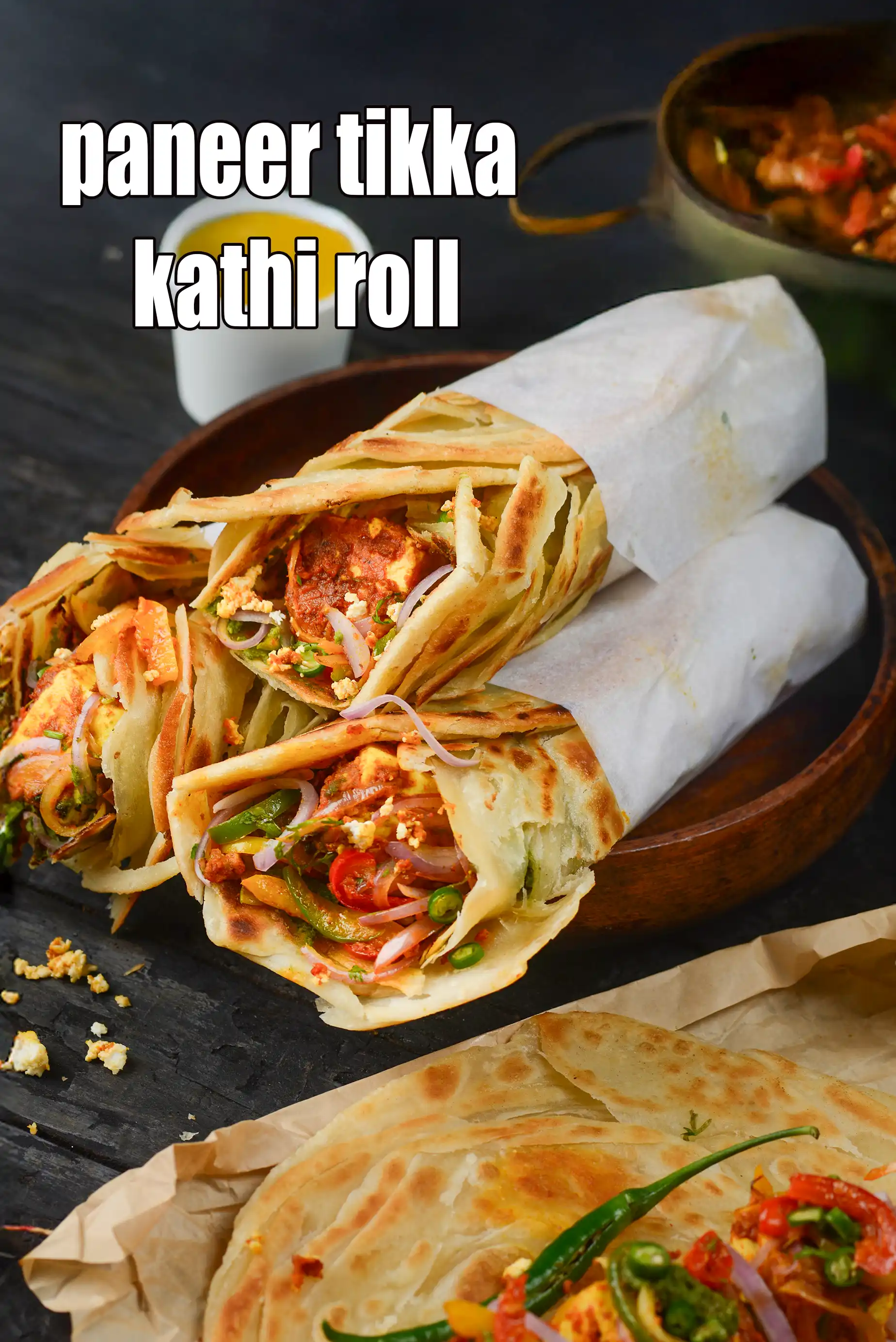 paneer tikka kathi roll recipe | laccha paneer tikka roll | Kolkatta paneer kathi roll | Indian paneer veg kathi roll | Malabar paneer tikka roll |