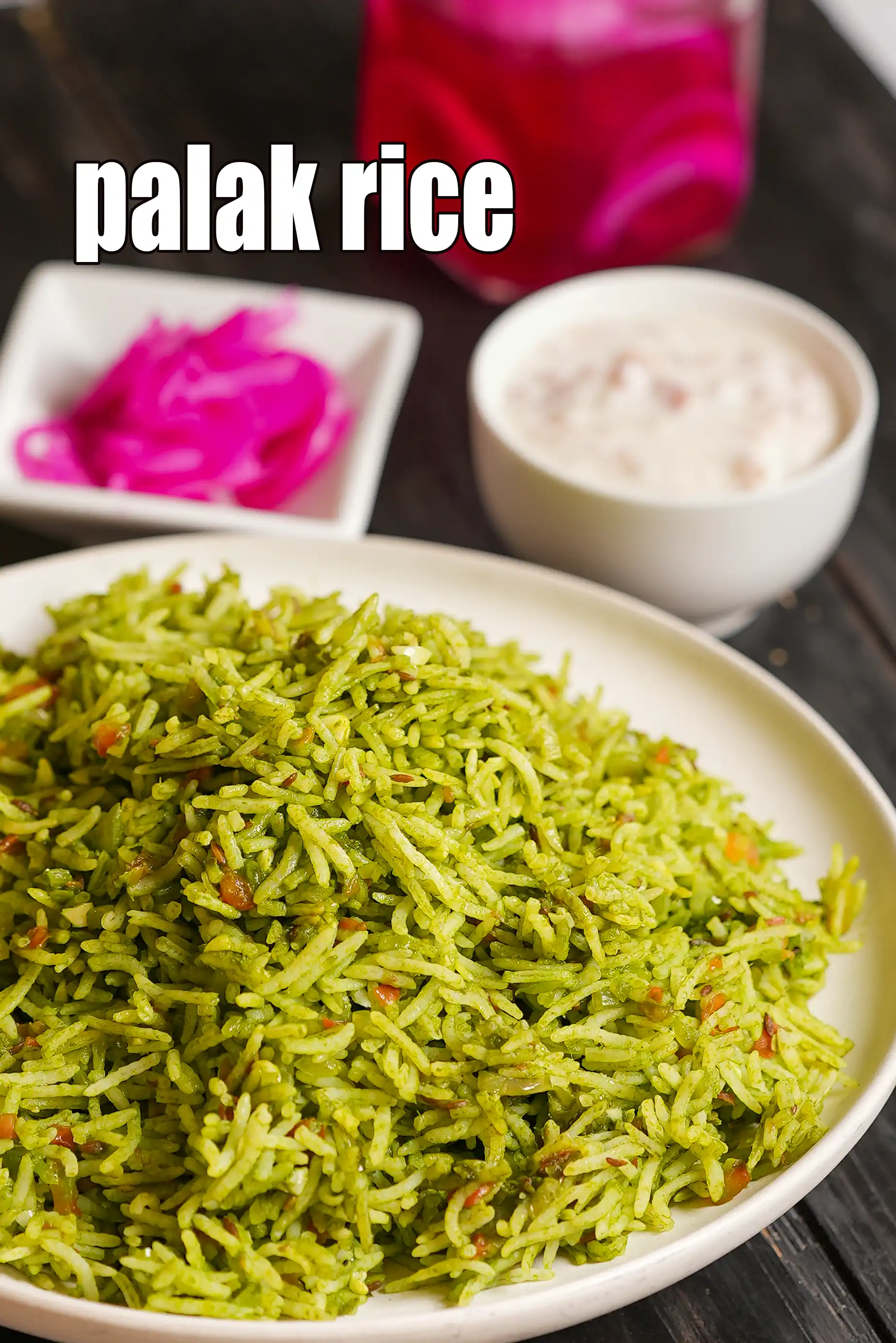 palak rice recipe | lahsuni palak rice | Punjabi Green Palak Pulao | Jeera Palak Rice |