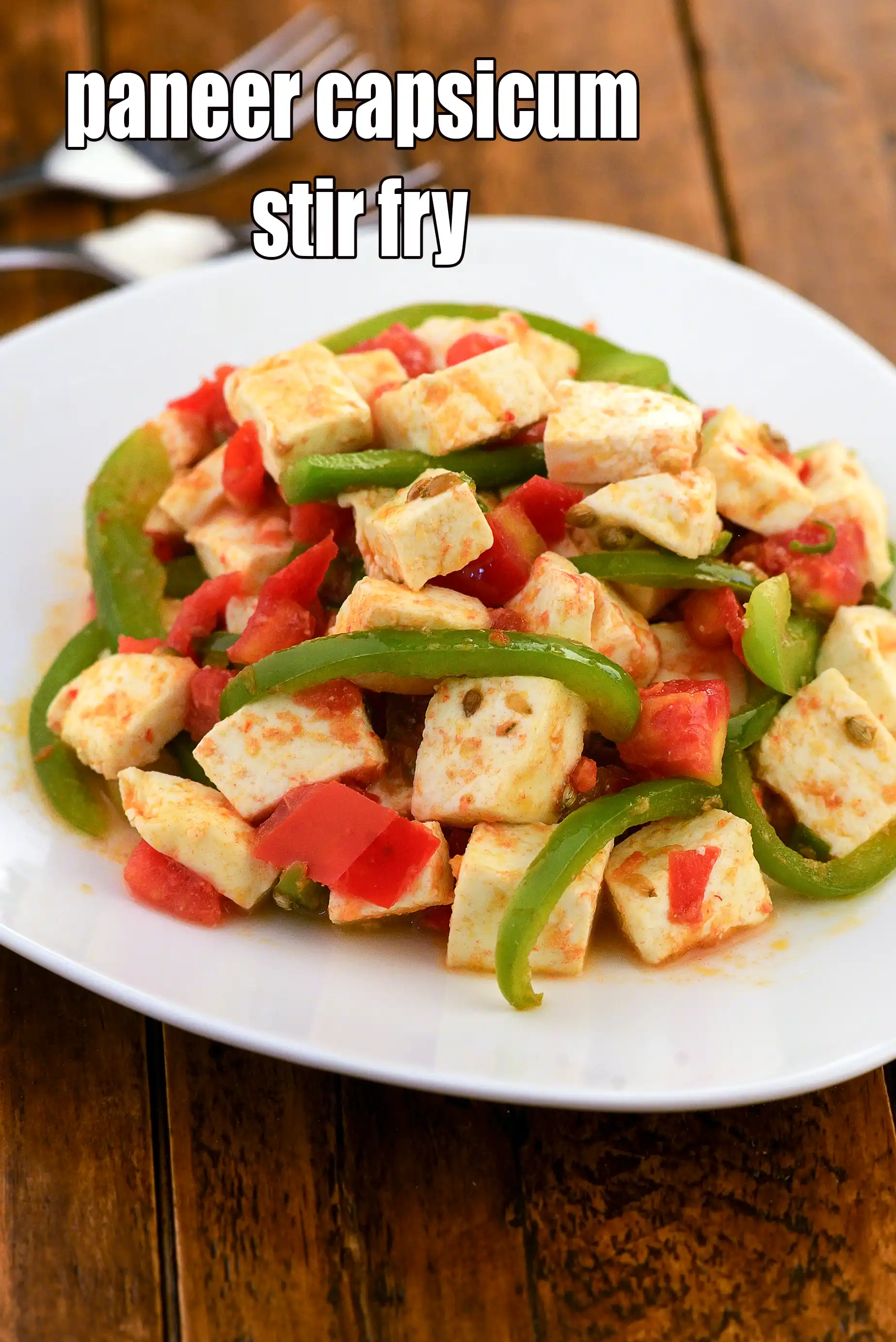 paneer capsicum stir fry recipe | stir fried capsicum and paneer | Indian style paneer stir fry |