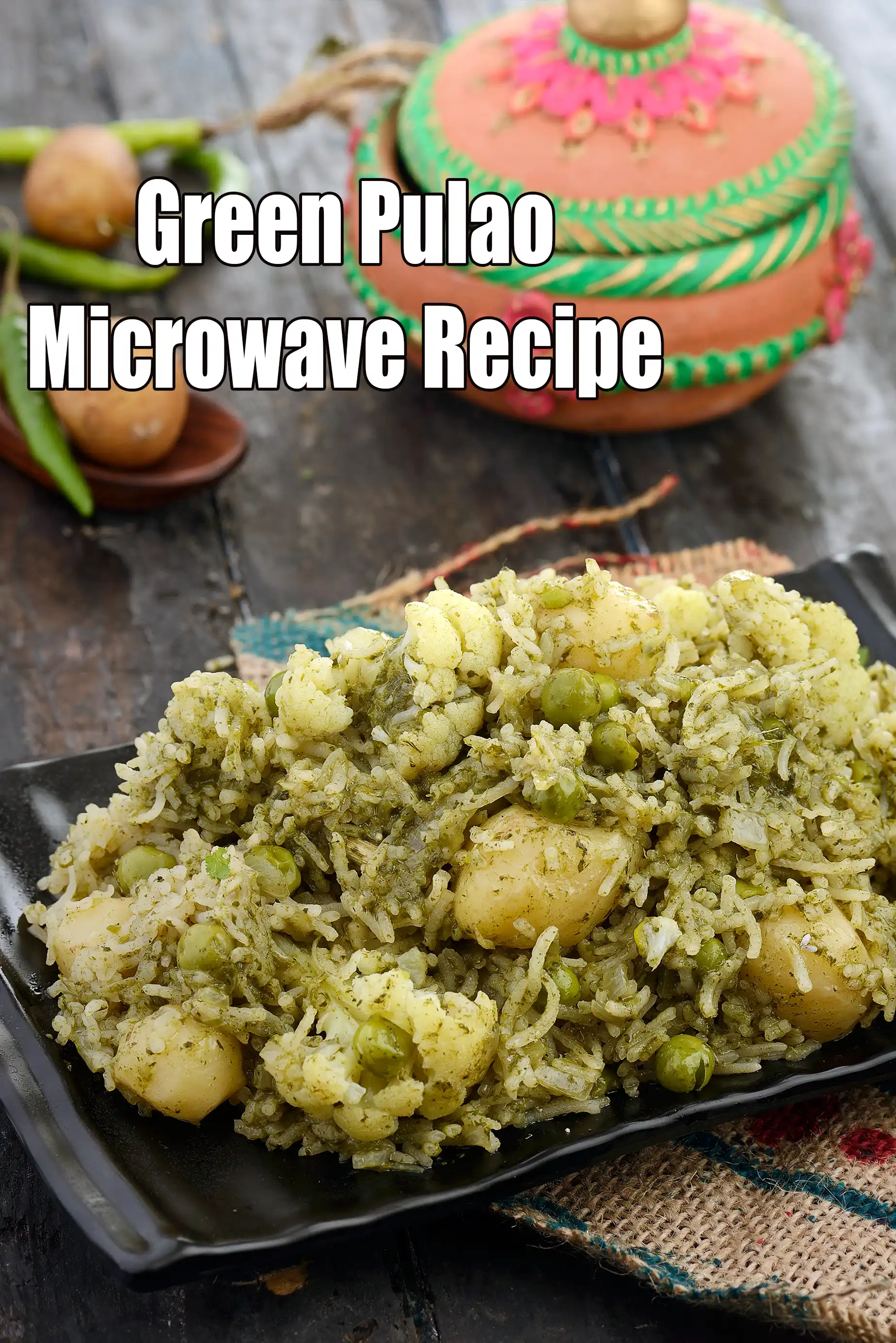 Green Pulao Microwave Recipe | Coriander Rice Microwave |  Coriander Basmati Pulao |