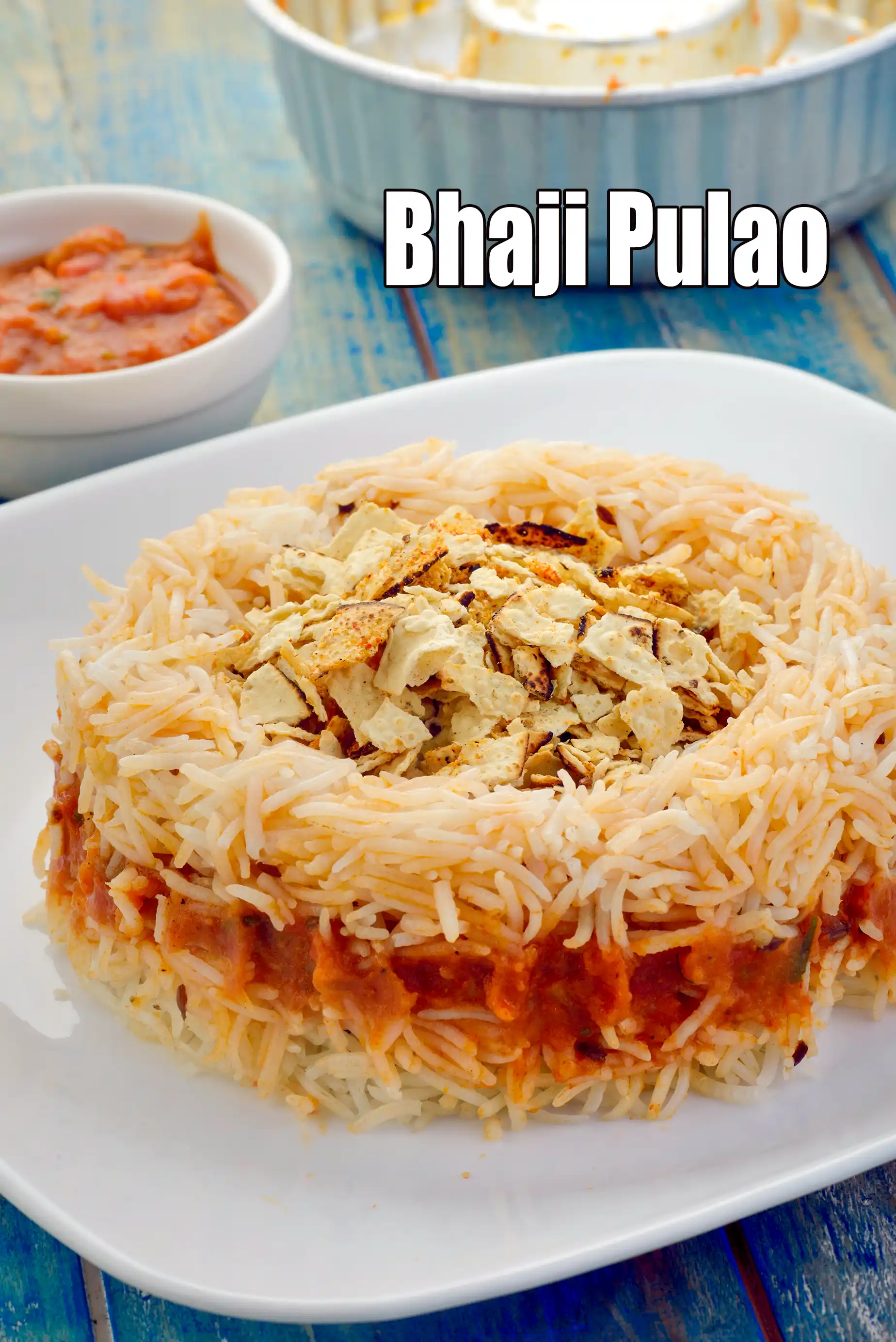 Bhaji Pulao | Layered Pav Bhaji Pulao | Leftover Bhaji Rice Layer |