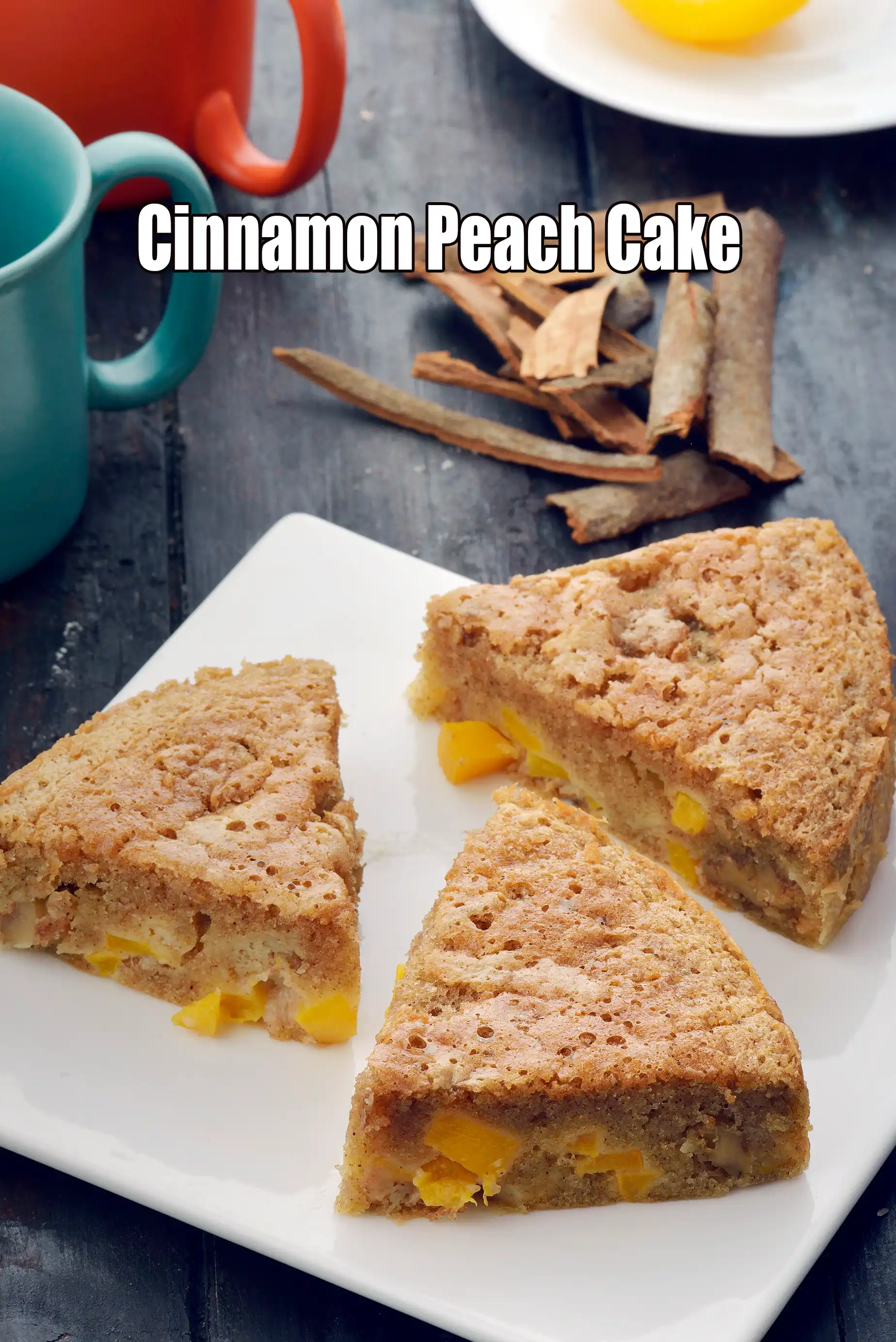 Cinnamon Peach Cake Recipe (Spiced Peach Cake)