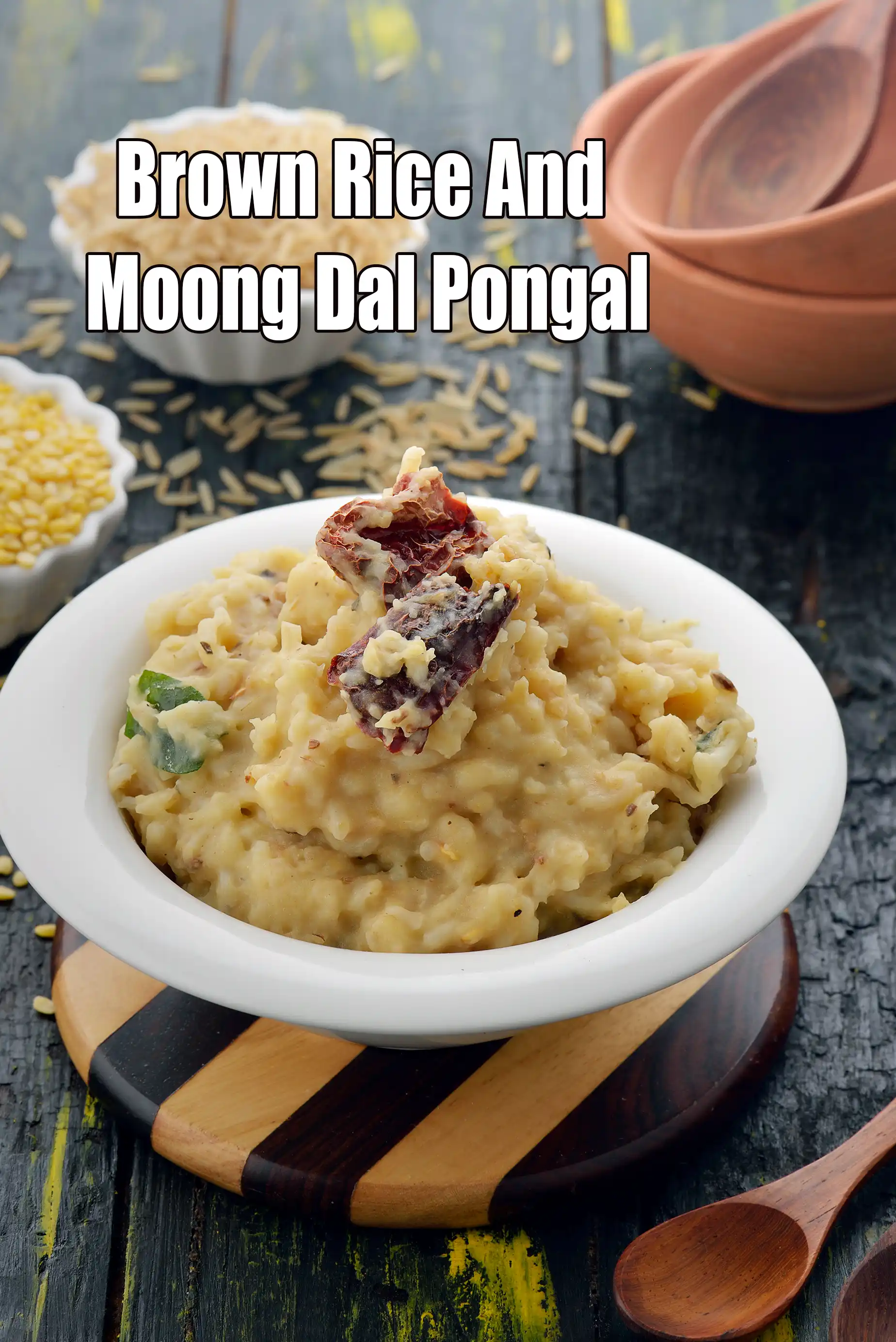 Brown Rice And Moong Dal Pongal Recipe (Low Salt)