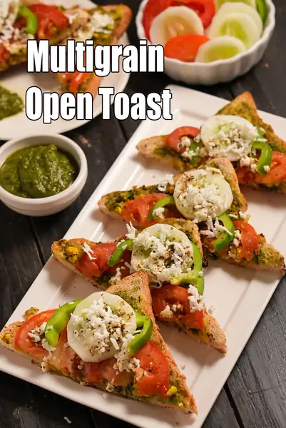 Multigrain Open Toast Recipe | Healthy Breakfast Toast