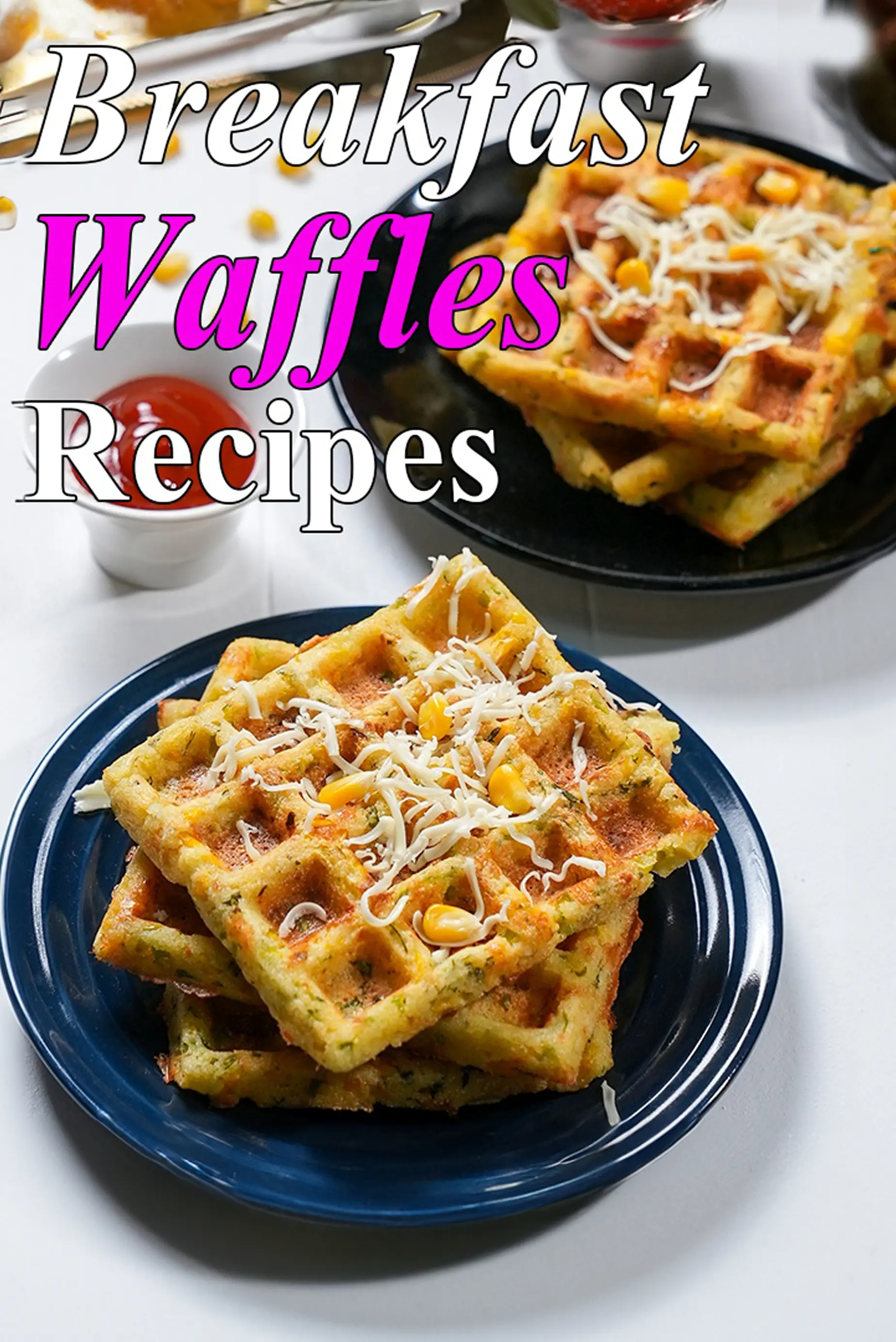 Eggless Breakfast Waffles