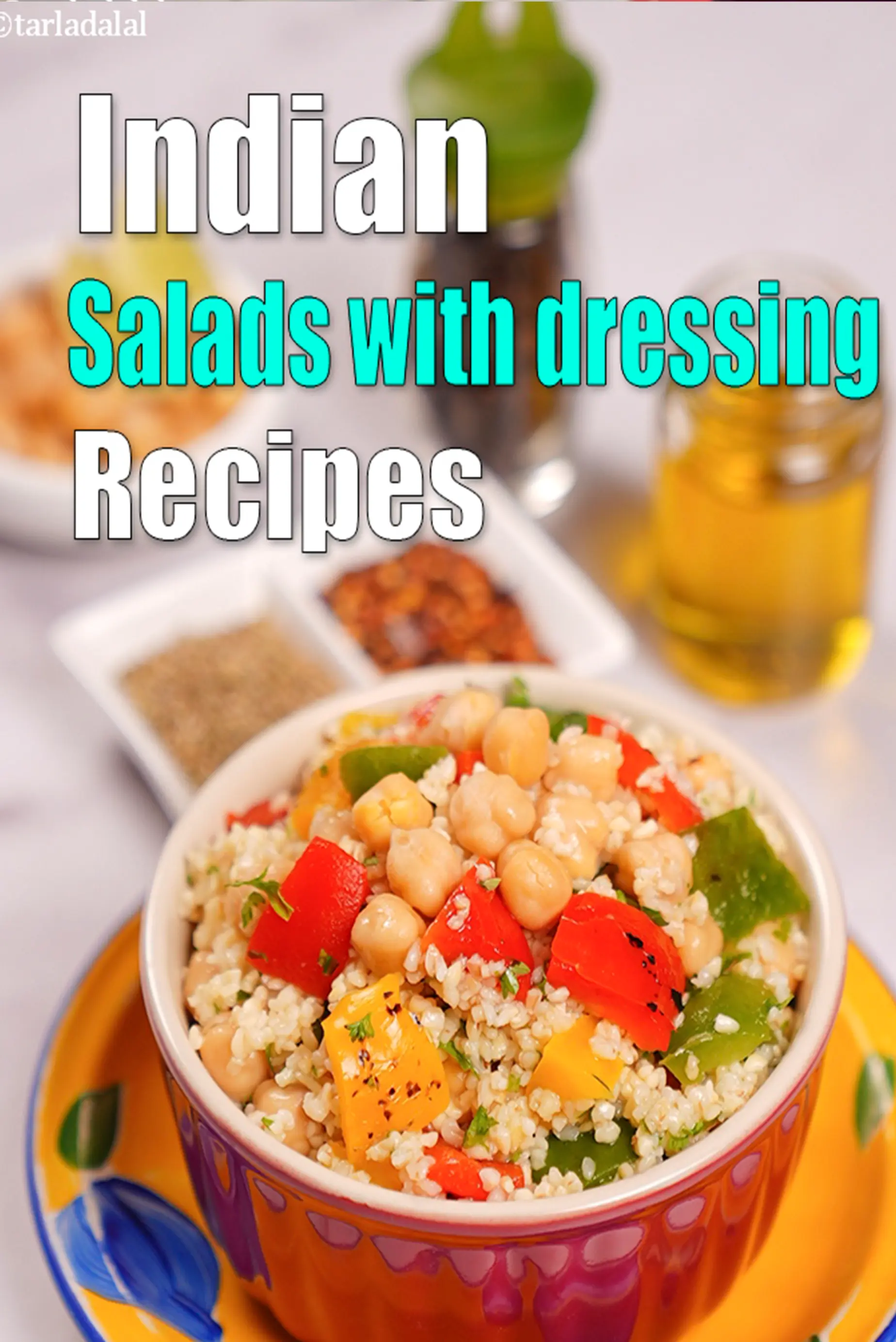 Indian Salads with dressing