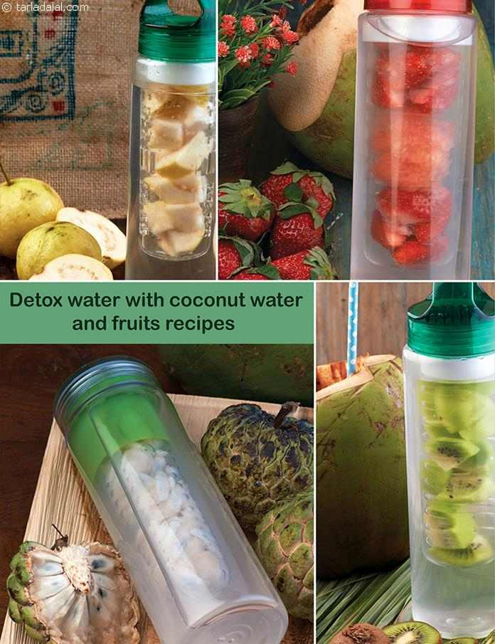 Detox Water with Coconut Water and Fruits