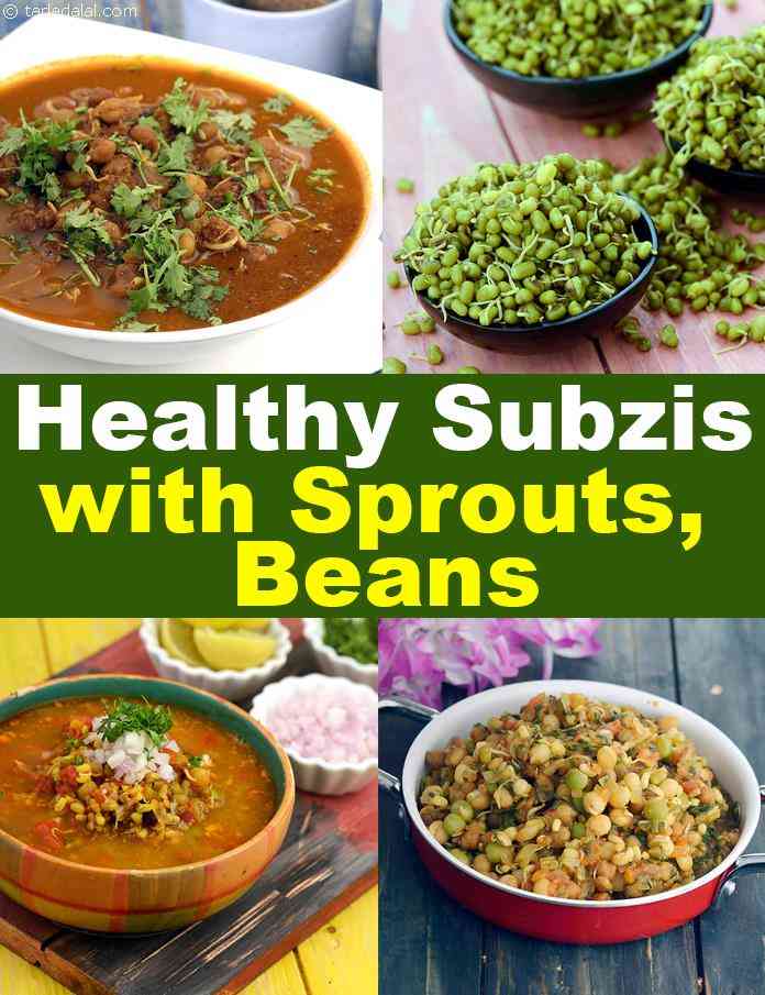 Healthy Sabzis with Sprouts and Beans