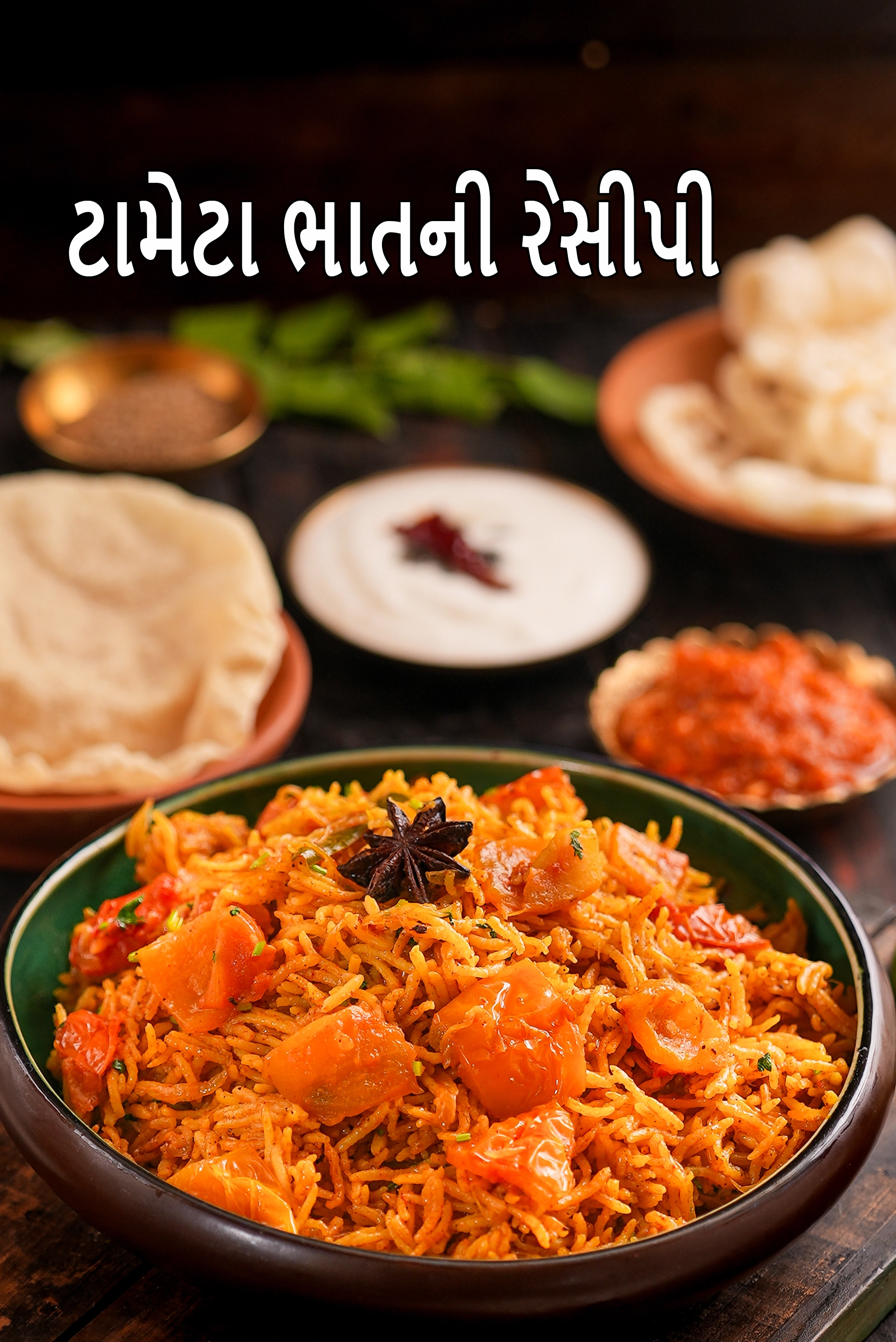 ટામેટા ભાતની રેસીપી | દક્ષિણ ભારતીય શૈલીના ટામેટા ભાત | થક્કાલી સદમ |