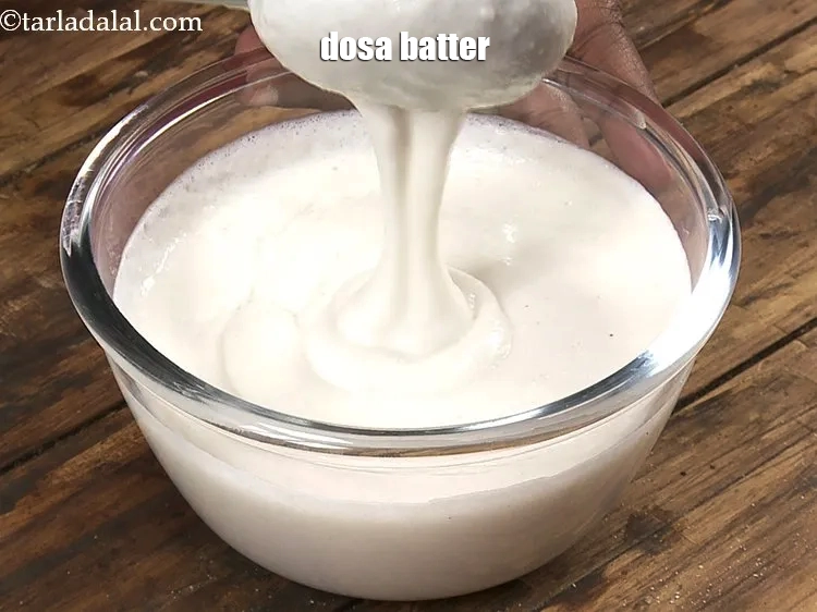 Step 29 – <p>ઢોસા બનાવતી વખતે બેટરની સુસંગતતા ખૂબ જ મહત્વપૂર્ણ છે. The consistency of the batter is …