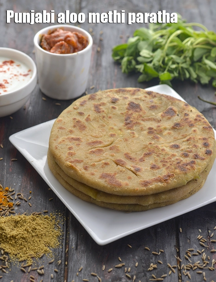 Step 29 – <p>આલૂ મેથીના પરાઠા (મેથી આલૂ પરાઠા) ને તાજા દહીં અથવા અથાણા સાથે ગરમાગરમ પીરસો. Serve …