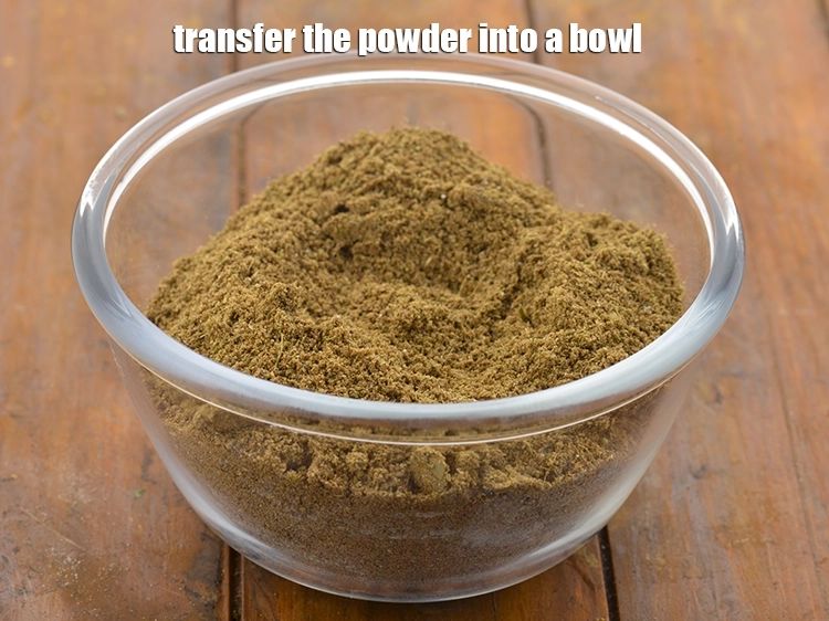 Step 18 – <p>પાવડરને એક બાઉલમાં નાખો. Transfer the powder into a bowl.</p>