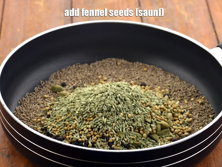 Step 8 – <p style="margin-left:0px;">3 ટેબલસ્પૂન <a href="/glossary-fennel-seeds-saunf-sauf-gujarati-410i"><u>વરિયાળી (fennel seeds (saunf)</u></a><u> ઉમેરો.&nbsp;</u> Add the fennel seeds (saunf).</p>