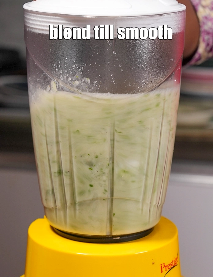 Step 13 – <p>સ્મૂધ થાય ત્યાં સુધી બ્લેન્ડ કરો. <span style="background-color:rgb(255,255,255);color:rgb(0,0,0);">Blend till smooth.</span></p>