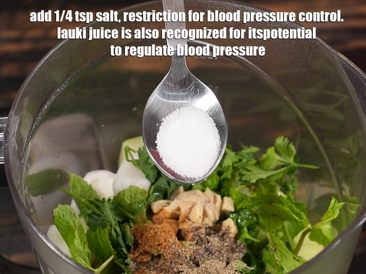 Step 10 – <p>બ્લડ પ્રેશર નિયંત્રણ માટે 1/4 ચમચી મીઠું ઉમેરો. લૌકીનો રસ બ્લડ પ્રેશરને નિયંત્રિત કરવા માટે …