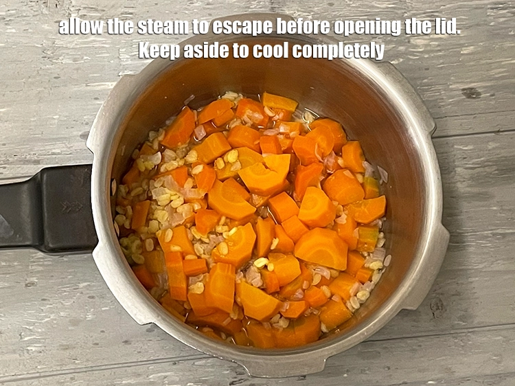 Step 7 – <p>ઢાંકણ ખોલતા પહેલા વરાળ બહાર નીકળવા દો. સંપૂર્ણપણે ઠંડુ થવા માટે બાજુ પર રાખો. Allow …