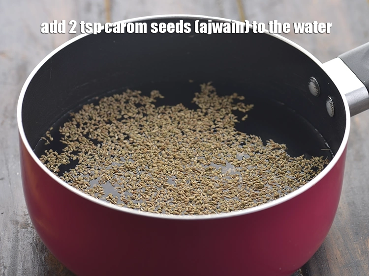 Step 3 – <p>પાણીમાં અજમાના બીજ ઉમેરો. અપચો અને પેટ ફૂલવાની સમસ્યા દૂર કરવા માટે આ અજમાનું પાણી …