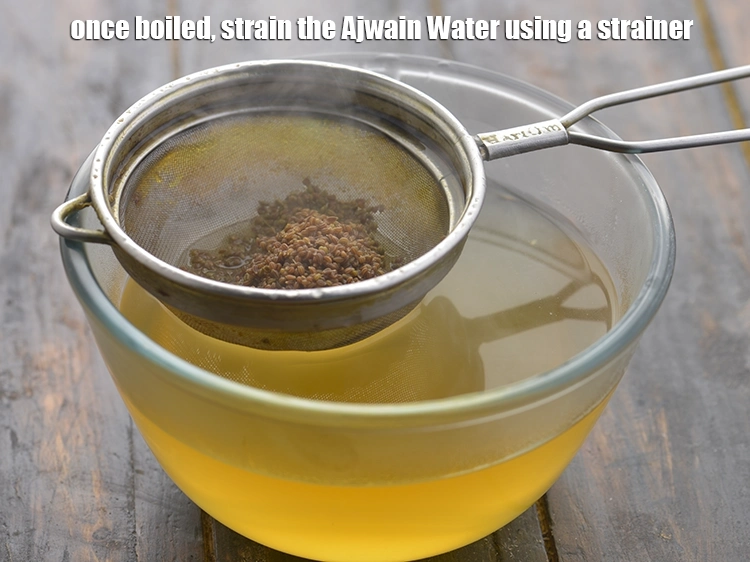 Step 10 – <p>પીરસતા પહેલા કે ખાતા પહેલા અજમાને ગાળીને ફેંકી દેવાનું યાદ રાખો. Remember to strain and …