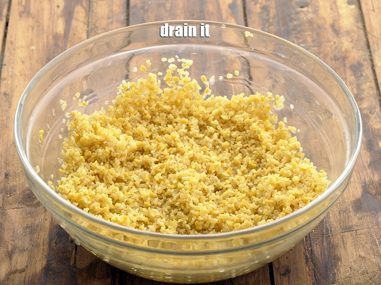 Step 5 – <p>તેને પાણી કાઢી નાખો. Drain it.</p>