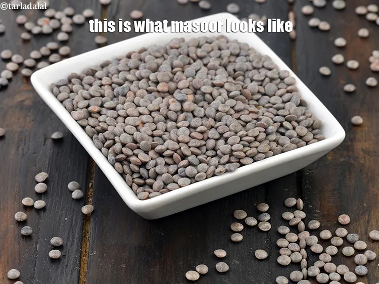 Step 1 – <p>મસૂર આવો દેખાય છે.</p>