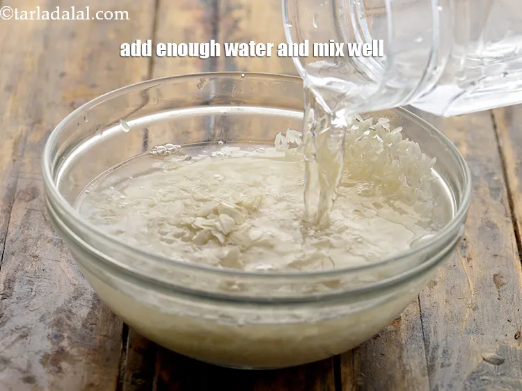 Step 15 – <p>બાઉલમાં બધી સામગ્રી ડૂબી જાય તેટલું પાણી ઉમેરો અને સારી રીતે મિક્સ કરો. Add enough …