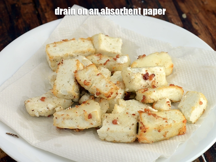 Step 23 – <p>શોષક કાગળ પર પાણી કાઢી લો. Drain on an absorbent paper.&nbsp;</p>