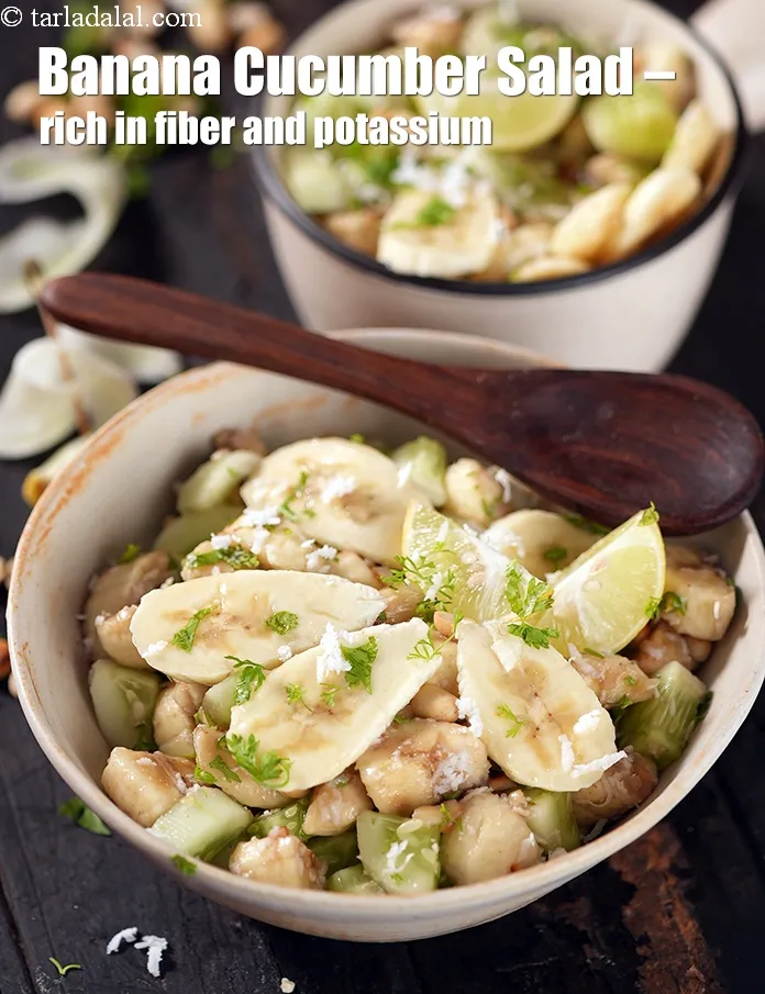 Step 17 – <p>કેળા કાકડી સલાડ - ફાઇબર અને પોટેશિયમથી ભરપૂર. <strong>Banana Cucumber Salad – rich in fiber …