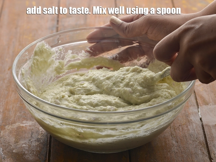 Step 20 – <p>મીઠું ઉમેરો. ચમચીનો ઉપયોગ કરીને સારી રીતે મિક્સ કરો.</p>
