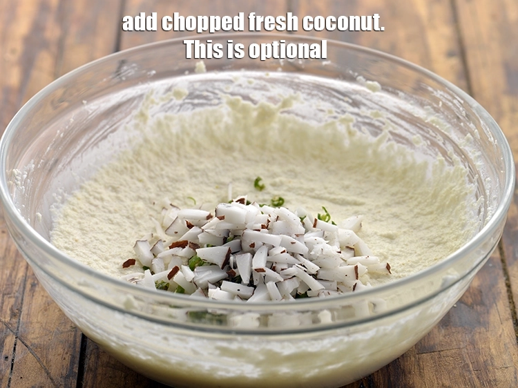 Step 14 – <p>નારિયેળ ઉમેરો. આ વૈકલ્પિક છે.</p>