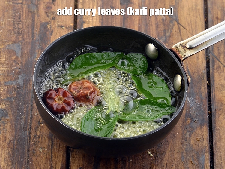 Step 41 – <p>કઢી પત્તા ઉમેરો અને તેને તતડવા દો.</p>