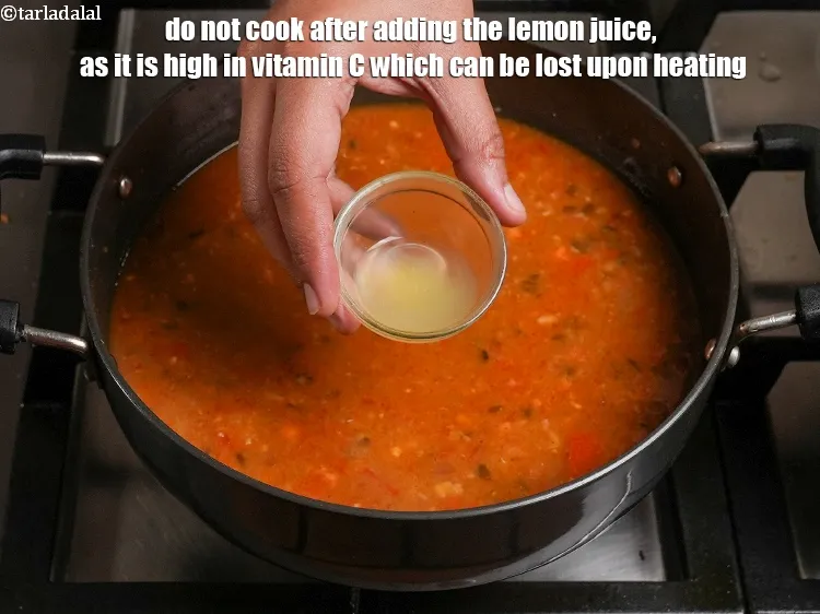 Step 32 – <p>લીંબુનો રસ ઉમેર્યા પછી રાંધશો નહીં, કારણ કે તેમાં વિટામિન સી વધુ હોય છે જે …