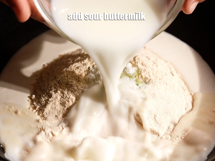 Step 20 – <p><span style="background-color:rgb(255,255,255);color:rgb(0,0,0);">1/2 કપ </span><a href="https://www.tarladalal.com/glossary-buttermilk-chaas-taak-moru-chaach-gujarati-670i"><u>છાસ</u></a> ખાટી છાશ ઉમેરો. અમે ફરાલી ઢોસાનો સ્વાદ વધારવા માટે ખાટી …