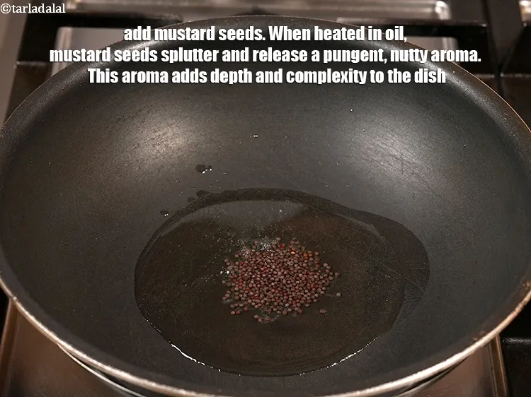 Step 7 – <p><span style="background-color:rgb(255,255,255);color:rgb(0,0,0);">1 ટીસ્પૂન </span><a href="https://www.tarladalal.com/glossary-mustard-seeds-sarson-rai-sarson-ke-beej-gujarati-525i"><u>રાઇ (mustard seeds ( rai / sarson)</u></a> ઉમેરો. તેલમાં ગરમ ​​કરવામાં …