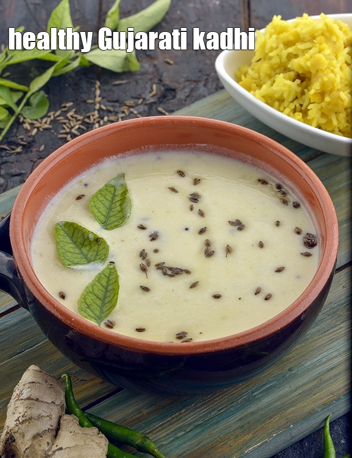 Step 13 – <p>કોથમીરથી ગાર્નિશ કરીને સર્વ કરો <strong>ગુજરાતી કઢી રેસીપી | હેલ્ધી ગુજરાતી કઢી રેસીપી | બેસન …