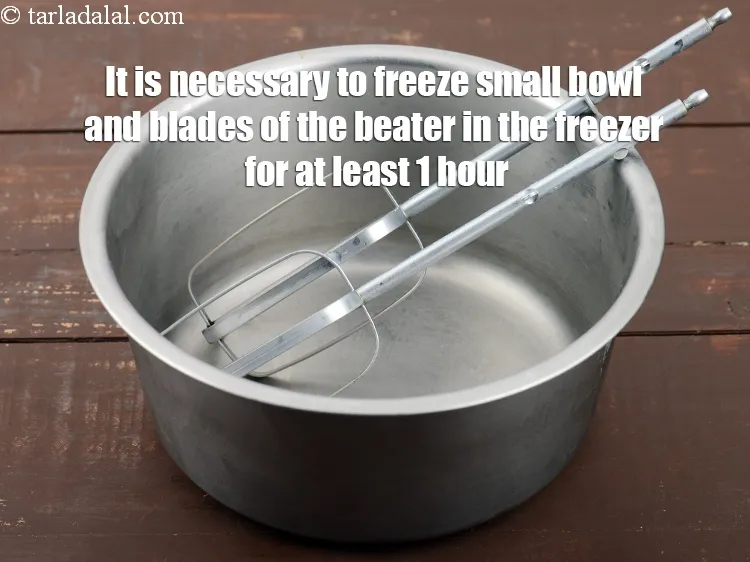 Step 21 – <p><span style="background-color:rgb(255,255,255);color:rgb(0,0,0);">ક્રીમમાં ગરમી ન જાય તેની ખાતરી કરવા માટે નાના બાઉલ અને બીટરના બ્લેડને ઓછામાં …