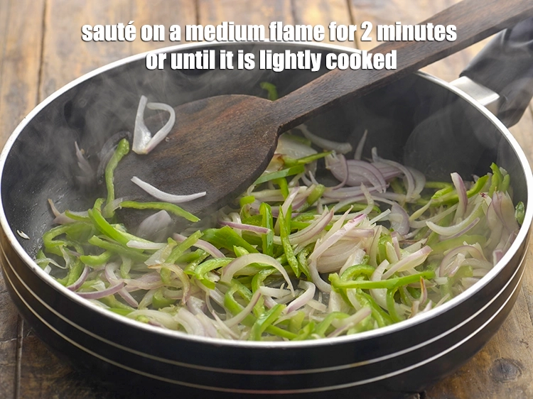 Step 15 – <p>મધ્યમ આંચ પર 2 મિનિટ માટે અથવા થોડું રાંધાય ત્યાં સુધી સાંતળો.</p>