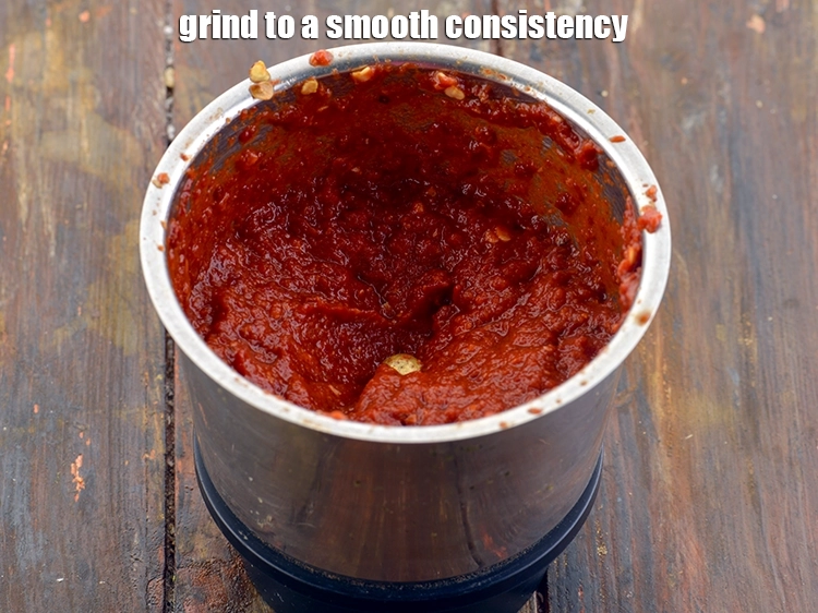 Step 14 – <p>ચટણીને સુંવાળી અને સુંવાળી બનાવવા માટે પીસી લો. વધુ સારા સ્વાદ અને બનાવટ માટે, <strong>આ …