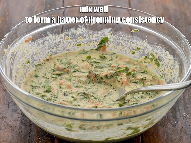 Step 11 – <p>સારી રીતે મિક્સ કરો જેથી એકસરખું બેટર બને. તમારા ઓટ્સના લોટની ગુણવત્તાના આધારે તમારે 2-3 …