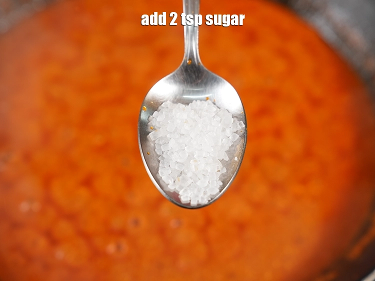 Step 34 – <p><span style="background-color:rgb(255,255,255);color:rgb(0,0,0);">2 ટીસ્પૂન </span><a href="https://www.tarladalal.com/glossary-sugar-chini-shakkar-gujarati-278i"><u>સાકર (sugar)</u></a> ઉમેરો.</p>