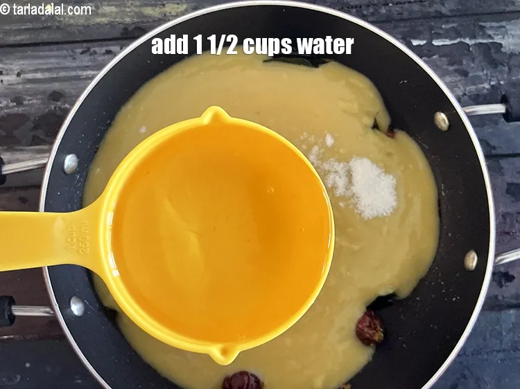 Step 35 – <p>1 1/2 કપ પાણી ઉમેરો.</p>