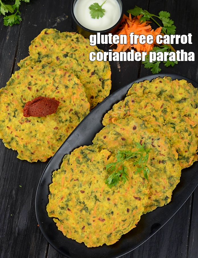 Step 23 – <p><strong>ગાજર કોથમીર રોટી | ગ્લુટેન મુક્ત ગાજર કોથમીર પરાઠા | ચોખાના લોટ સાથે ગાજર કોથમીર …
