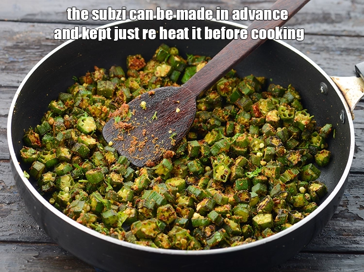 Step 24 – <p>સબઝી અગાઉથી બનાવી શકાય છે અને રાંધતા પહેલા તેને ફરીથી ગરમ કરીને રાખી શકાય છે.</p>