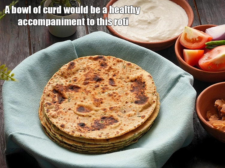 Step 24 – <p>આ રોટલી સાથે એક વાટકી <a href="https://www.tarladalal.com/low-fat-curds-for-weight-loss-diabetics-heart-and-acidity-gujarati-3962r">દહીં</a> પણ સ્વસ્થ વાનગી હશે.</p>