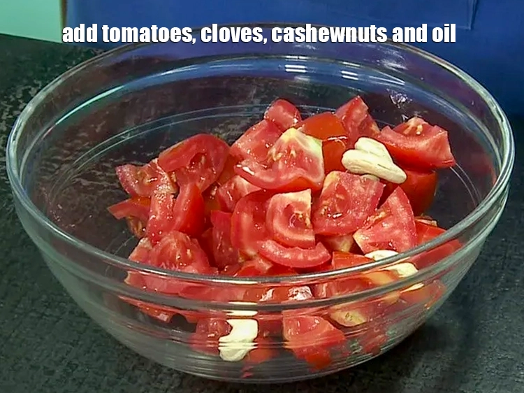 Step 2 – <p><span style="background-color:rgb(255,255,255);color:rgb(0,0,0);">2 </span><a href="https://www.tarladalal.com/glossary-cloves-laung-lavang-gujarati-322i"><u>લવિંગ (cloves, lavang)</u></a> ઉમેરો, <span style="background-color:rgb(255,255,255);color:rgb(0,0,0);">4 to 5 </span><a href="https://www.tarladalal.com/glossary-cashew-nuts-kaju-gujarati-840i"><u>કાજૂ (cashew nuts, …