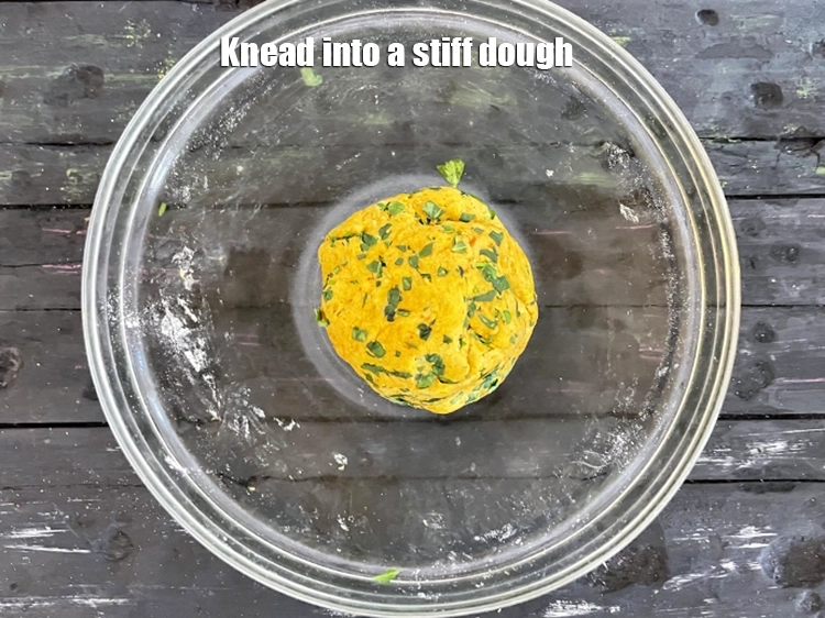 Step 9 – <p>કડક લોટ બાંધી લો.</p>