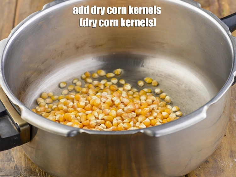 Step 2 – <p><span style="background-color:rgb(255,255,255);color:rgb(0,0,0);">3/4 કપ </span><a href="https://www.tarladalal.com/glossary-maize-kernels-dry-corn-kernels-sukhe-makai-ke-dane-gujarati-1655i"><u>સૂકા મકાઇના દાણા</u></a> ઉમેરો.</p>