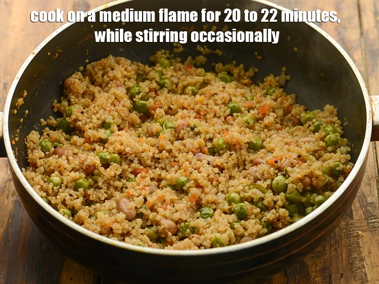 Step 24 – <p>મધ્યમ તાપ પર 20 થી 22 મિનિટ સુધી રાંધો, ક્યારેક ક્યારેક હલાવતા રહો. સારી રીતે …