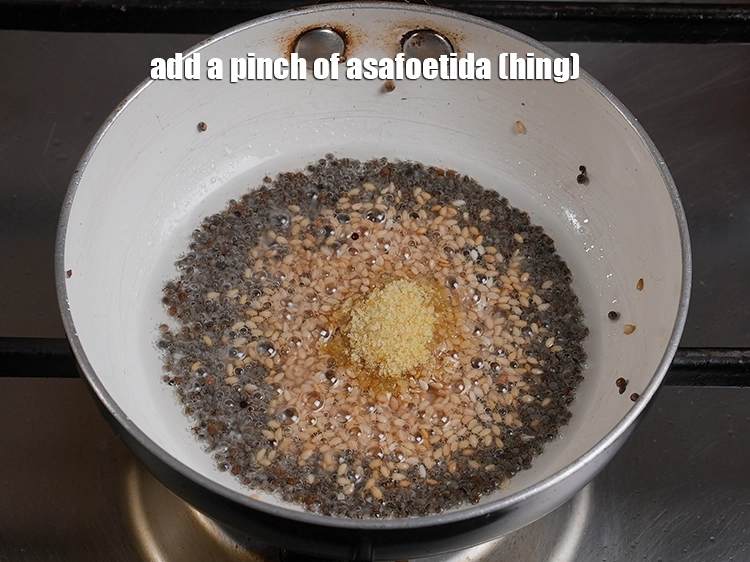 Step 20 – <p style="margin-left:0px;">પછી હિંગ ઉમેરો.</p>