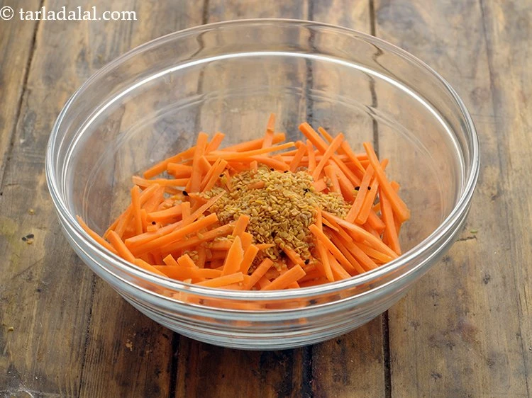 Step 8 – <p>મેથીના દાણા ઉમેરો. મેથીના કુરિયા તરીકે પણ ઓળખાય છે. સામાન્ય રીતે અથાણામાં વપરાય છે.</p>