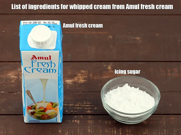 ફ્રેશ ક્રીમનો ઉપયોગ કરીને વ્હીપ્ડ ક્રીમ શેમાંથી બને છે?